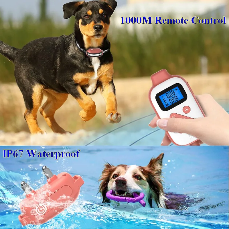 Professional Electric Dog Training Collar with 1000M Range - Image 5