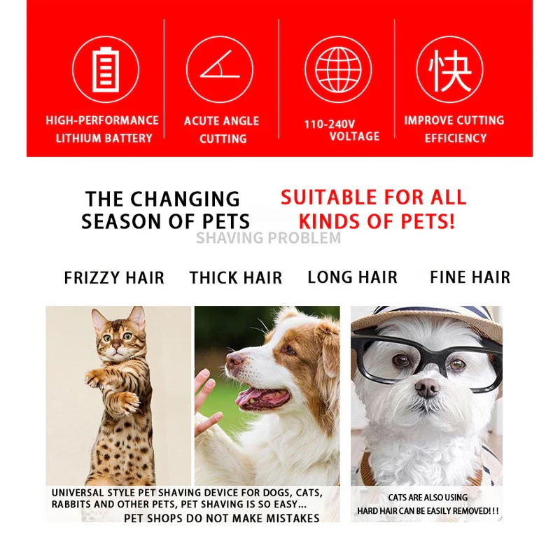 Professional Electric Pet Clipper Grooming Kit – Rechargeable Dog & Cat Hair Trimmer Set - Image 5