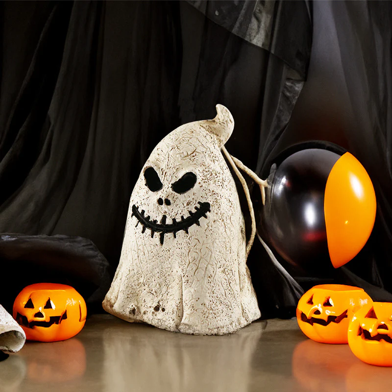 Pumpkin Head Ghost Halloween Scene Decoration Ornament - Image 2
