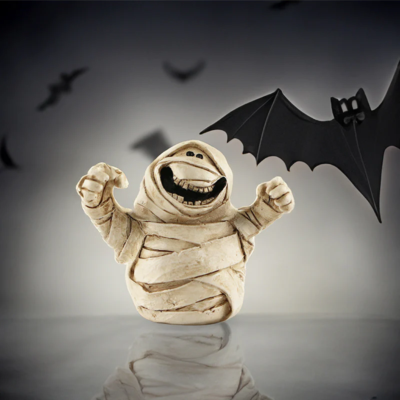 Pumpkin Head Ghost Halloween Scene Decoration Ornament - Image 3