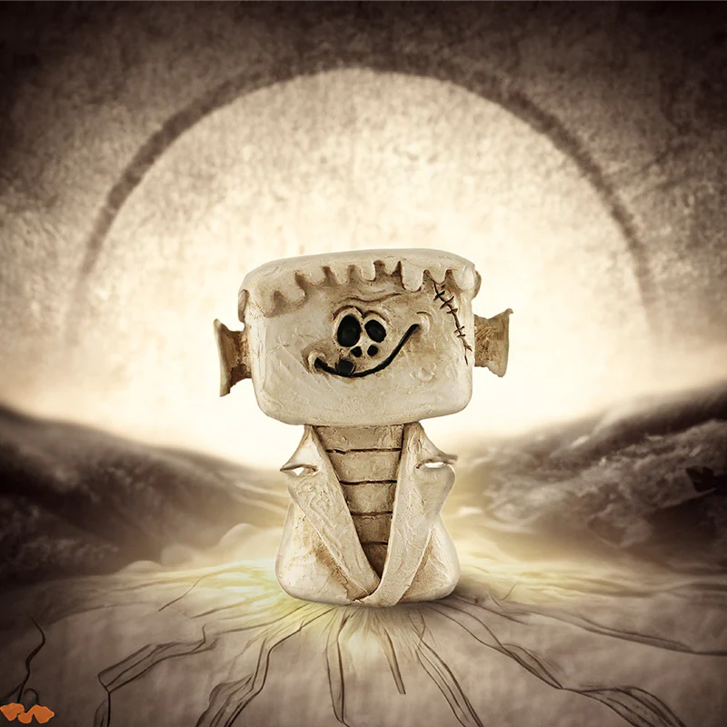 Pumpkin Head Ghost Halloween Scene Decoration Ornament - Image 5