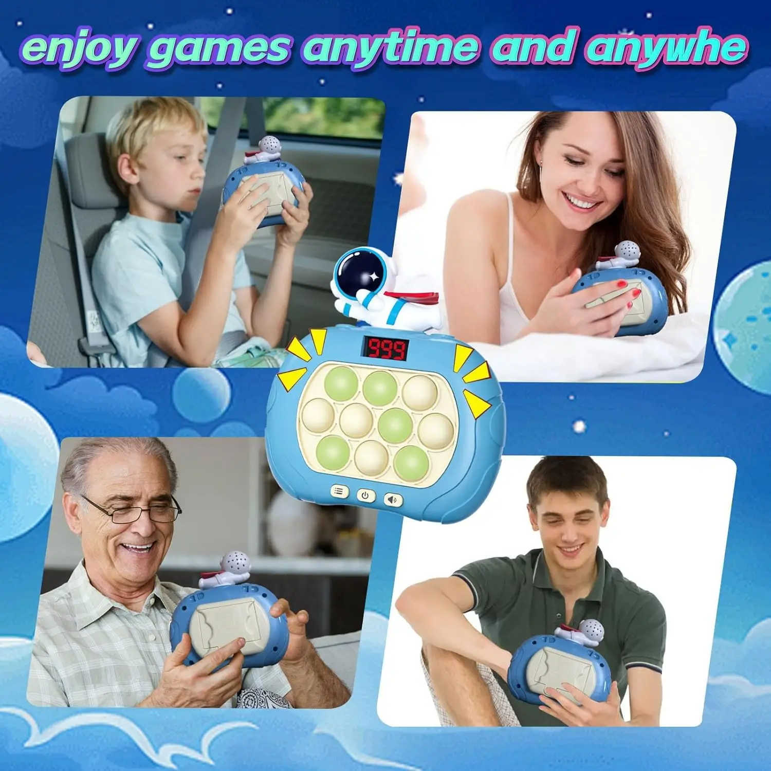 Quick Push Pop-Up Fidget Bubble Electronic Game - Image 6