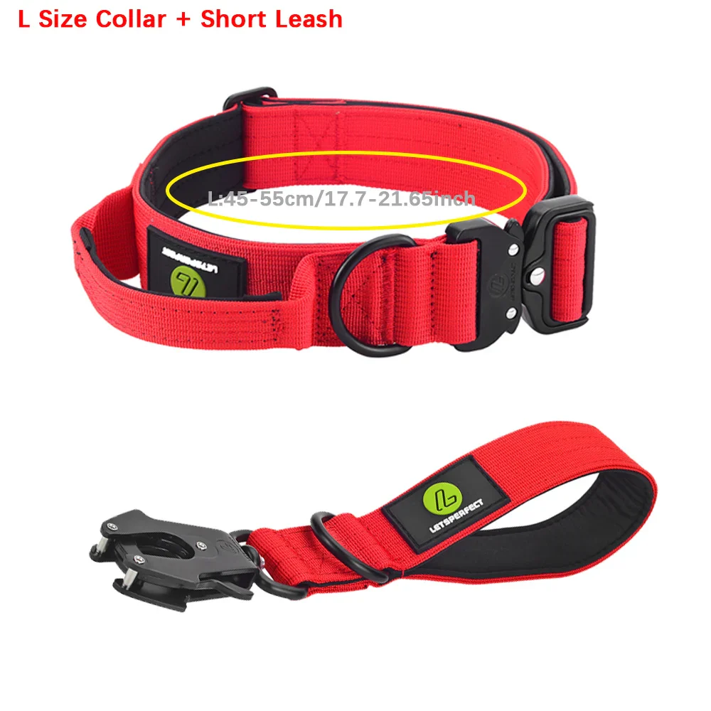 Quick Release Military Traffic Dog Leash with Heavy Duty Nylon Collar - Image 16