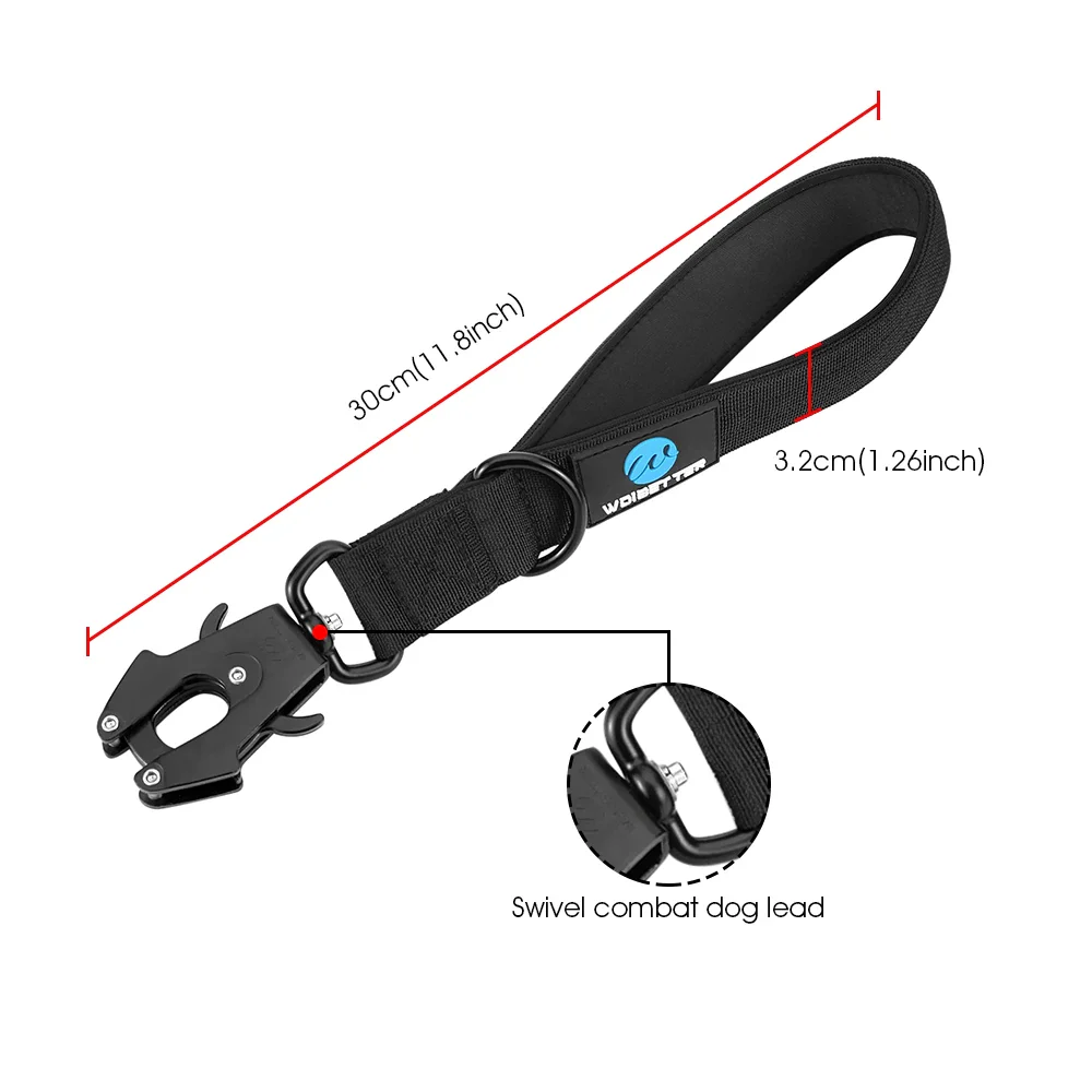 Quick Release Military Traffic Dog Leash with Heavy Duty Nylon Collar - Image 17