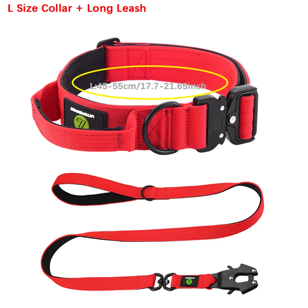 Quick Release Military Traffic Dog Leash with Heavy Duty Nylon Collar - Image 29