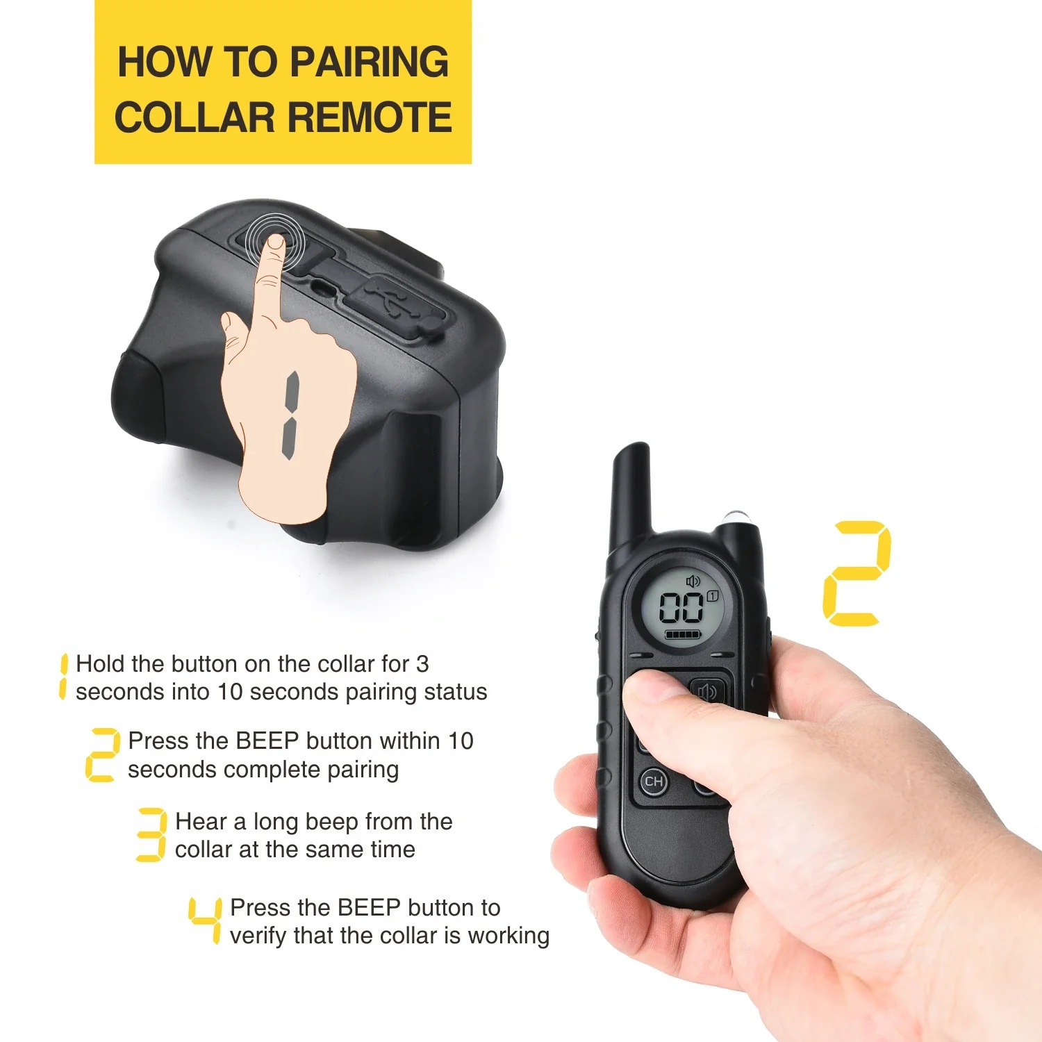 Rechargable Bark Training Dog Collar for Small Dogs (5-15lbs) - Image 4