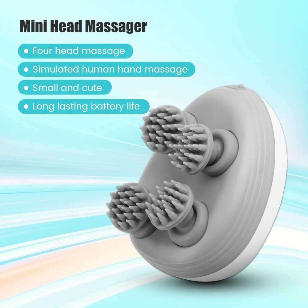 Rechargeable 4-Head Electric Scalp & Body Massager - Image 2