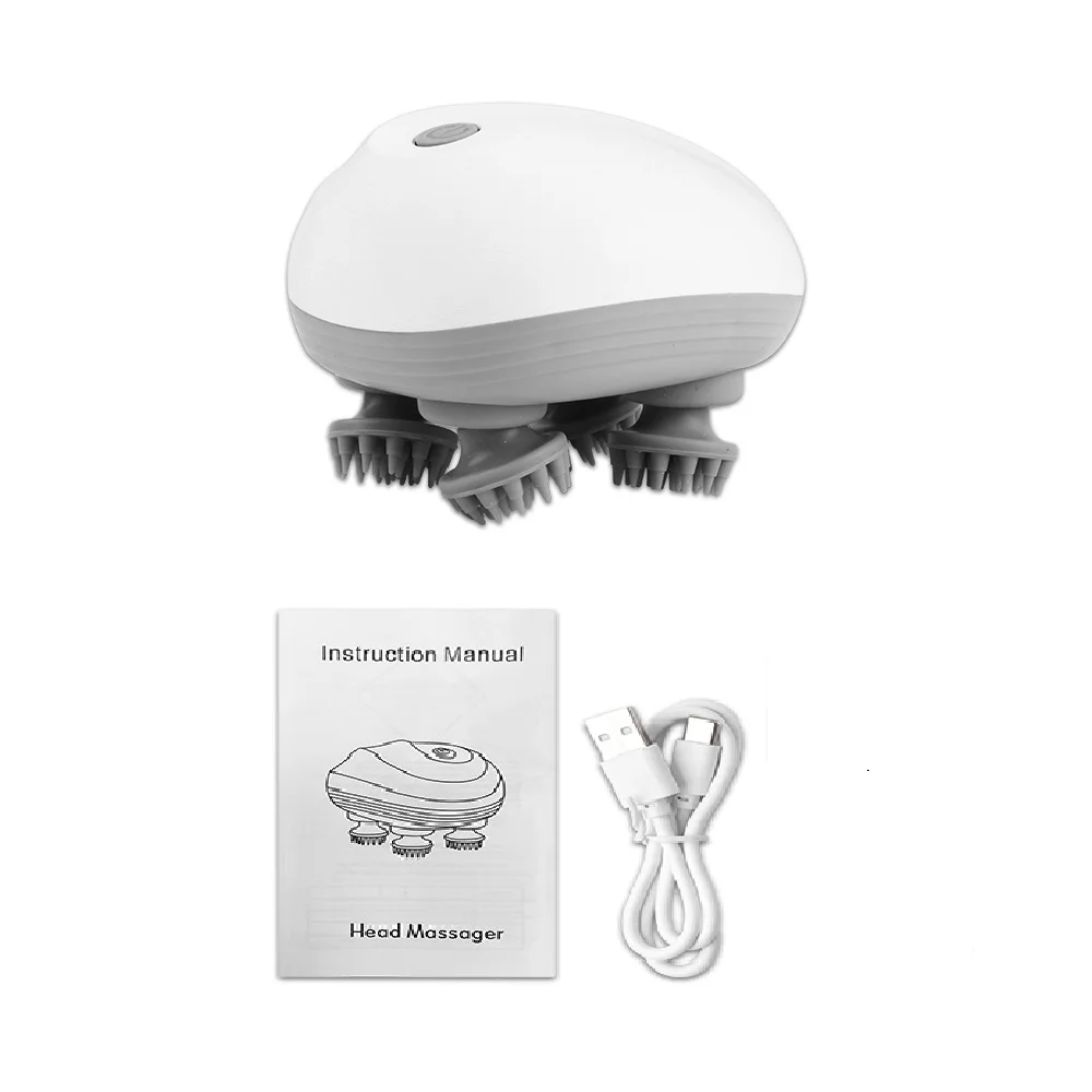 Rechargeable 4-Head Electric Scalp & Body Massager - Image 8