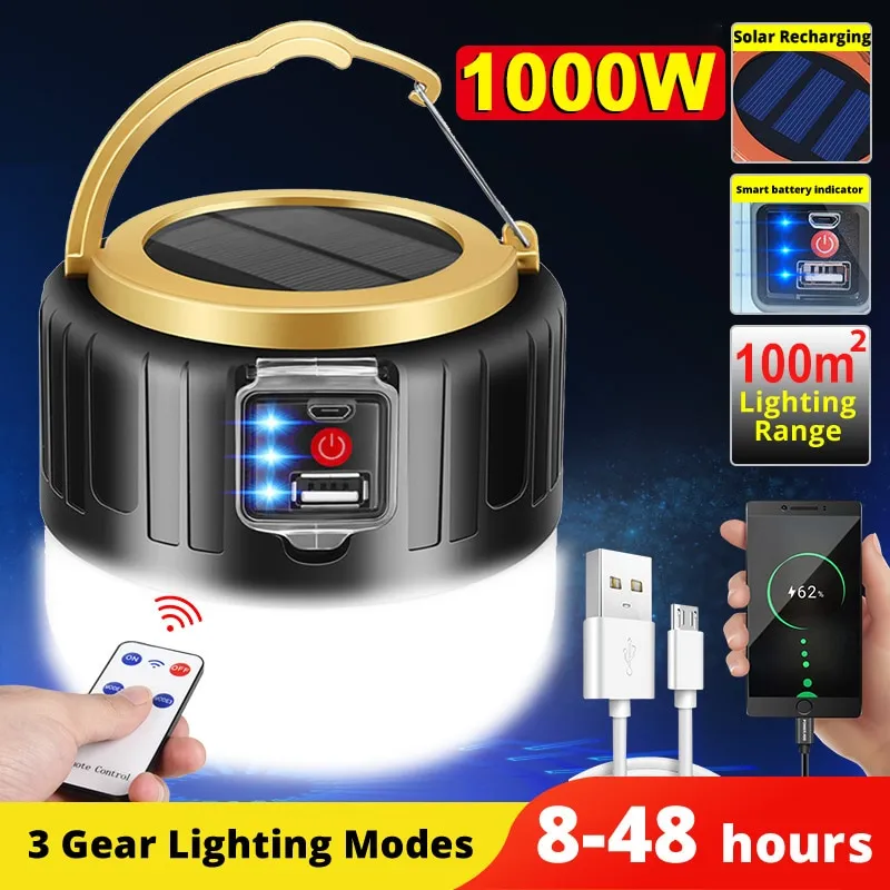 Rechargeable Outdoor Solar LED Camping Lamp - Image 11