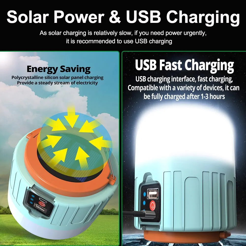 Rechargeable Outdoor Solar LED Camping Lamp - Image 5
