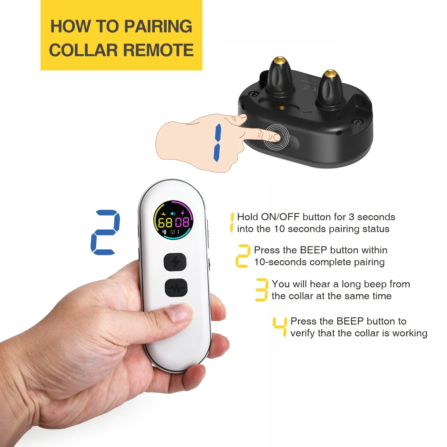 Rechargeable Small Dog Training Collar with Remote Control - Image 6