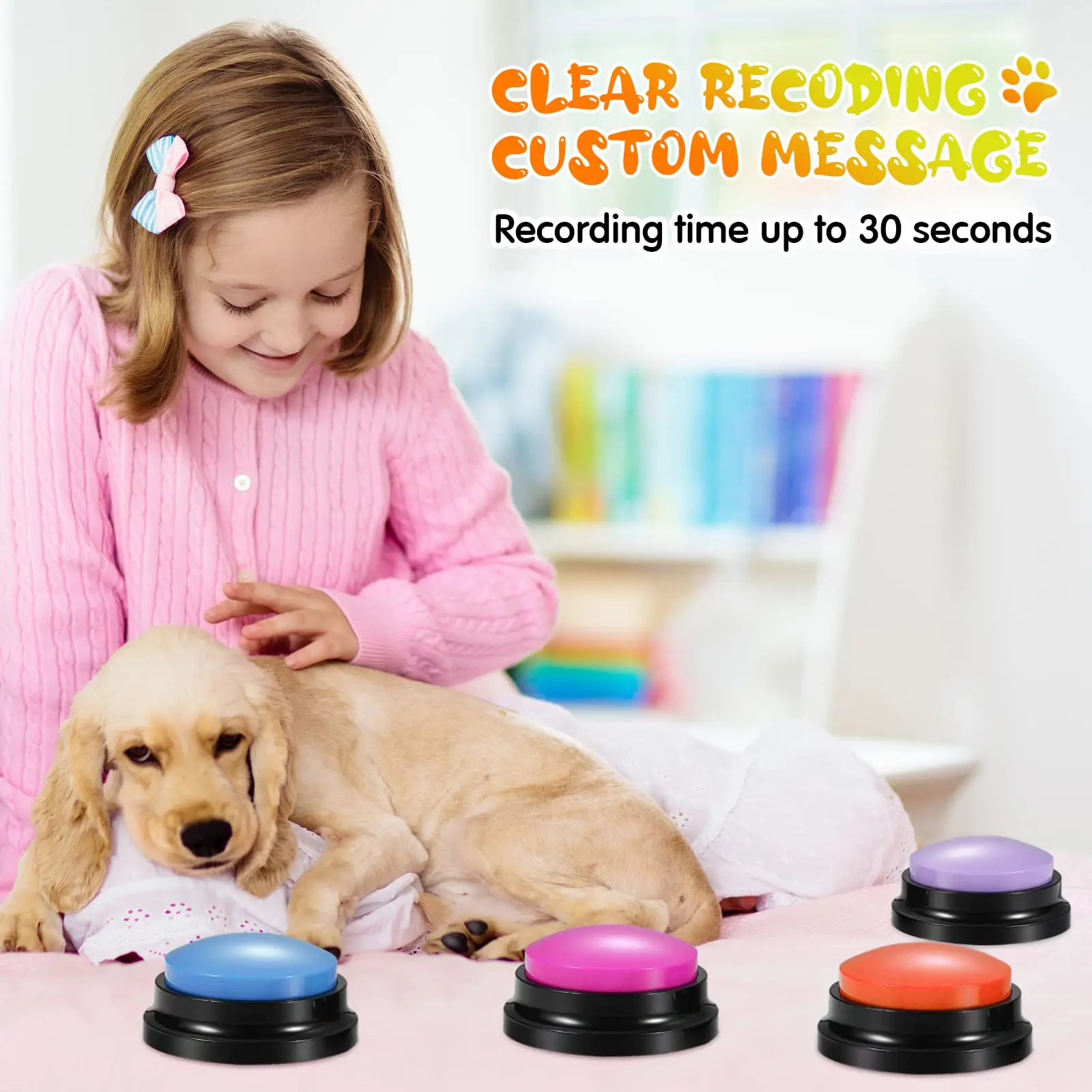 Recordable Voice Communication Buttons for Pets - Interactive Training and Intelligence Toy - Image 2