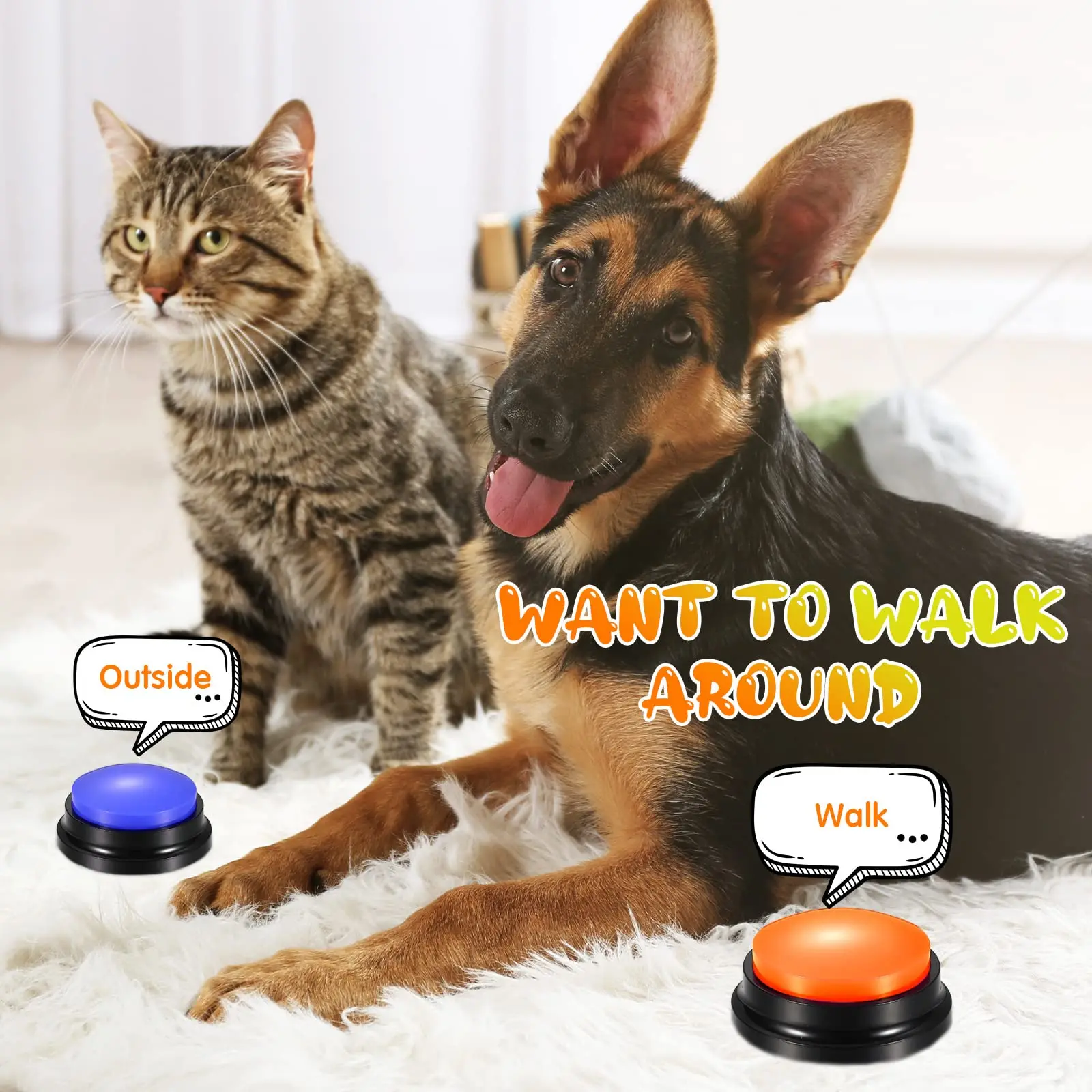Recordable Voice Communication Buttons for Pets - Interactive Training and Intelligence Toy - Image 3