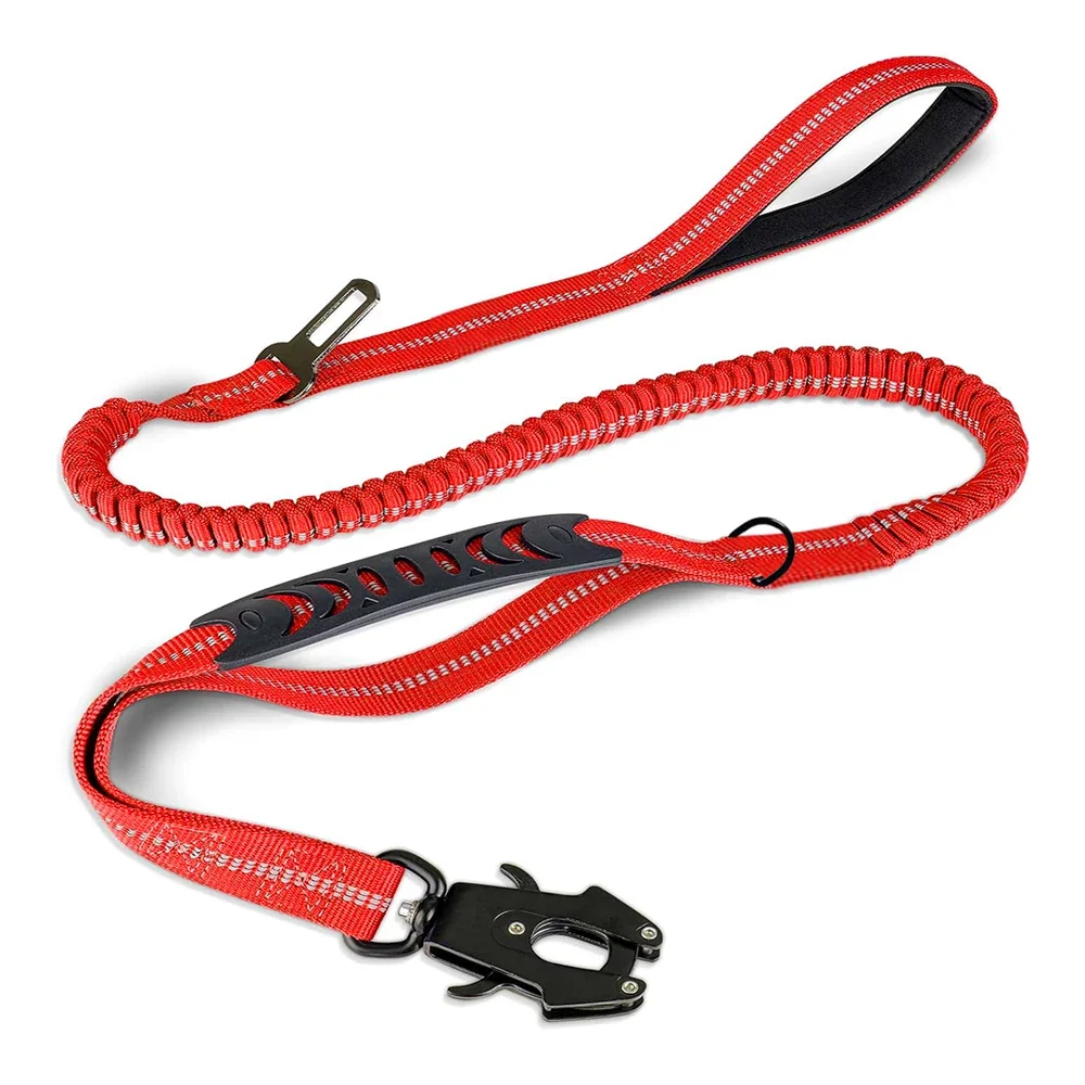 Reflective Shock Absorbing Pet Leash with Car Seatbelt for Large Dogs - Image 11