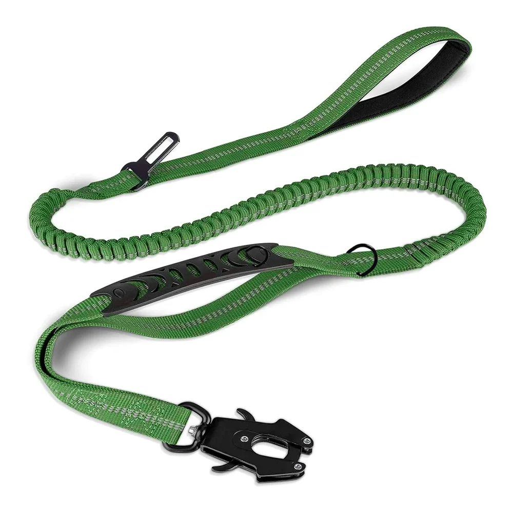 Reflective Shock Absorbing Pet Leash with Car Seatbelt for Large Dogs - Image 14