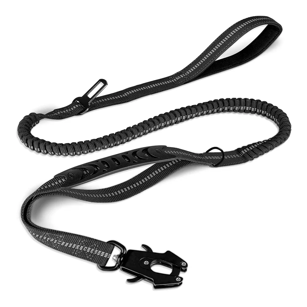 Reflective Shock Absorbing Pet Leash with Car Seatbelt for Large Dogs - Image 15