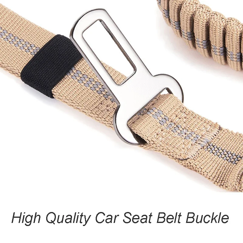Reflective Shock Absorbing Pet Leash with Car Seatbelt for Large Dogs - Image 6