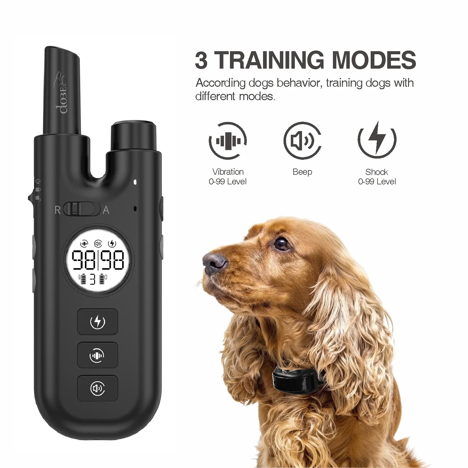 Remote Dog Training Bark Collar Dog Electric Rechargeable Waterproof No Bark Control Collar Stop Barks with 800M Pet Trainer - Image 3