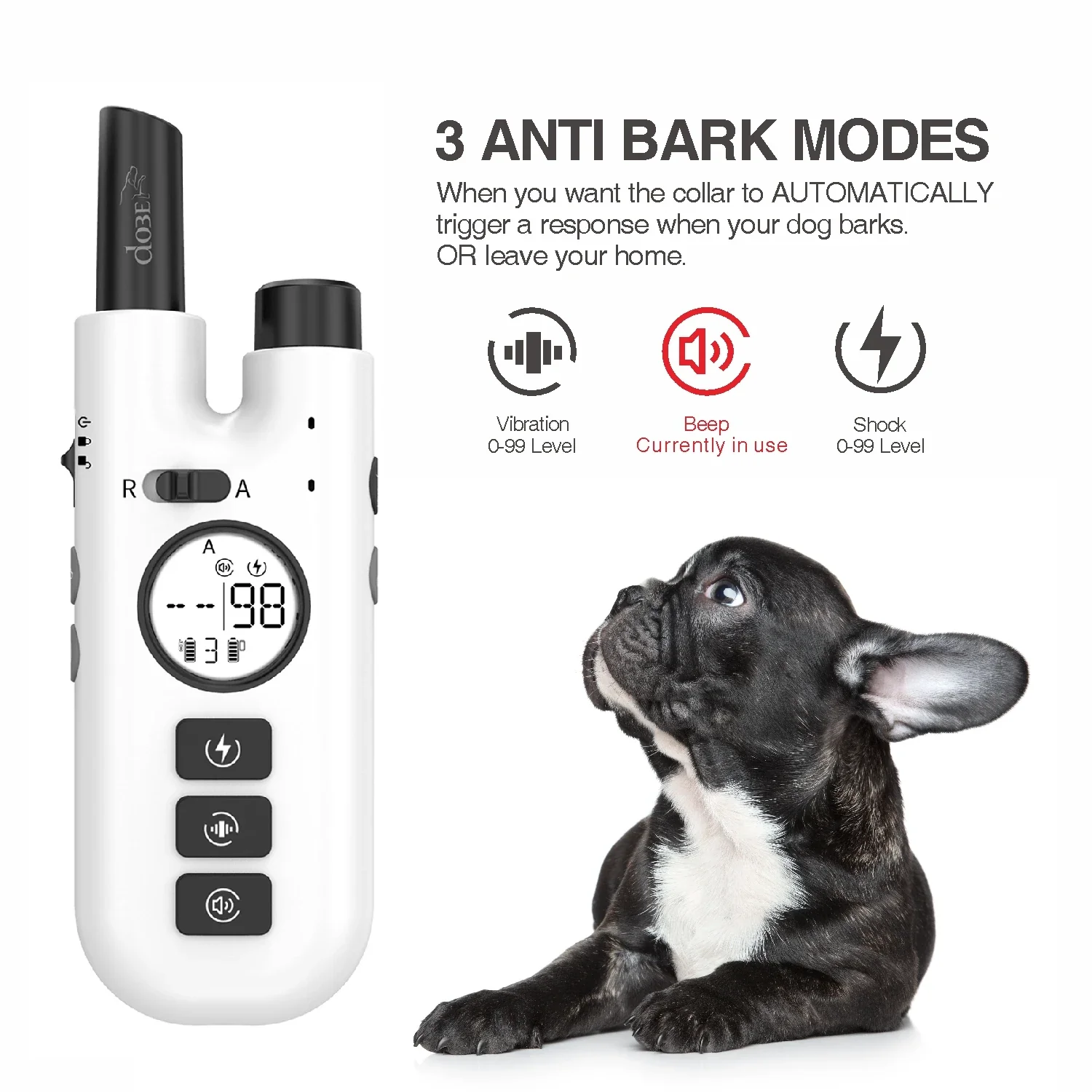 Remote Dog Training Bark Collar Dog Electric Rechargeable Waterproof No Bark Control Collar Stop Barks with 800M Pet Trainer - Image 4