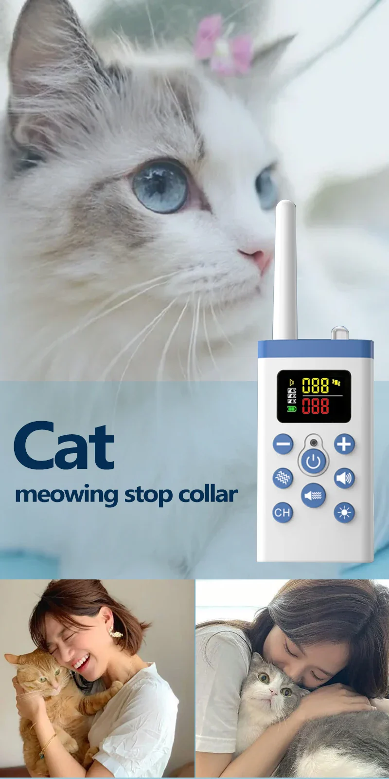 Cat Pet Training Device with Remote and Collar - Image 5