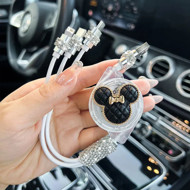Retractable 3-in-1 Fast Charge Data Cable for Car - Image 2