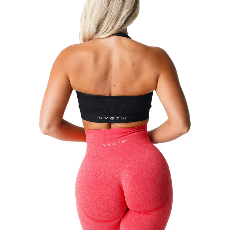 Ribbed Seamless Halter Bra - Image 10