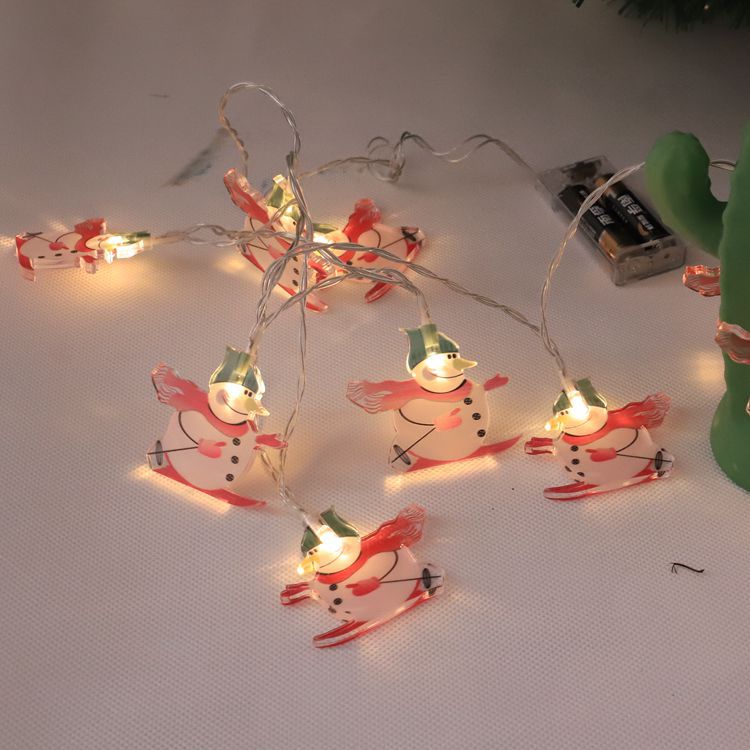 Room Christmas Battery LED Snowman Light String - Image 3