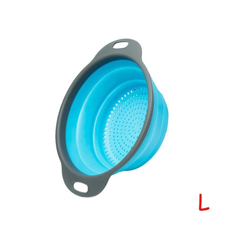 Round Collapsible Fruits Vegetables Strainer - Image 12