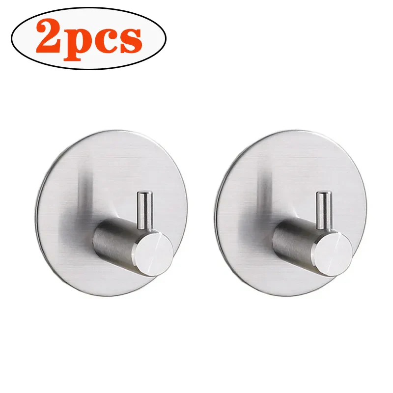 Self Adhesive Bathroom Robe Towel Hanger Hooks (Pack of 2) - Image 10