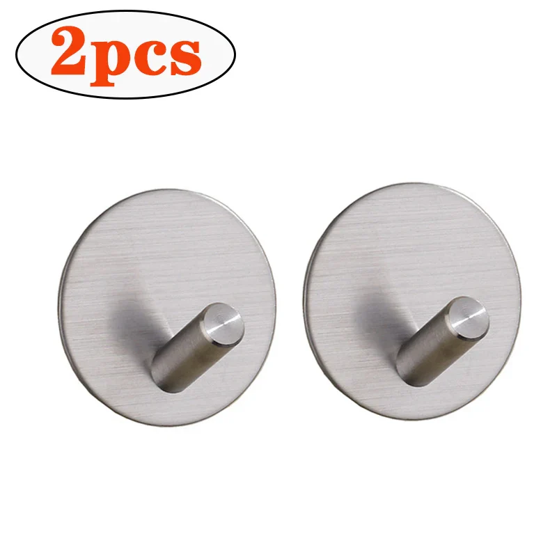 Self Adhesive Bathroom Robe Towel Hanger Hooks (Pack of 2) - Image 14