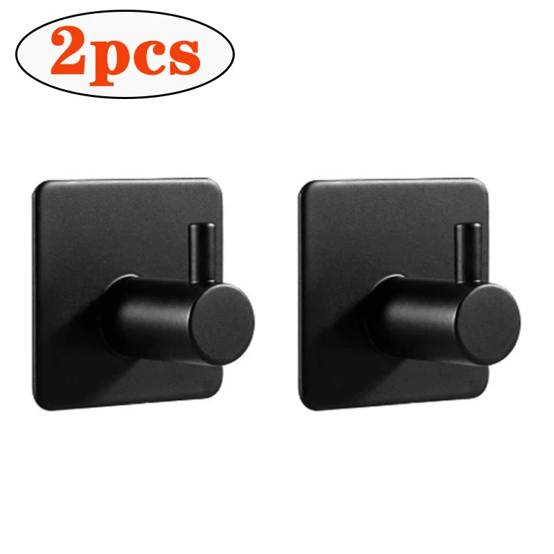 Self Adhesive Bathroom Robe Towel Hanger Hooks (Pack of 2) - Image 7