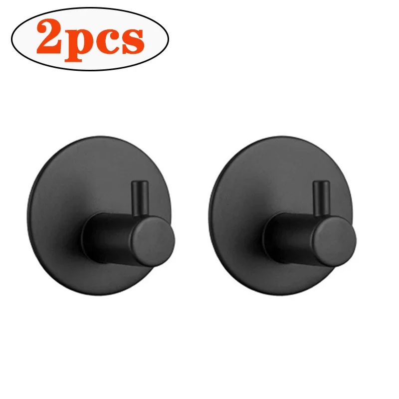 Self Adhesive Bathroom Robe Towel Hanger Hooks (Pack of 2) - Image 9