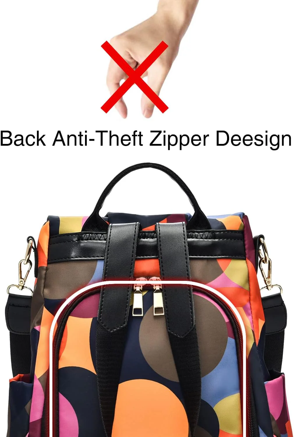 Shepretty Women's Rucksack Anti Theft Shoulder Bag Backpacks - Image 4