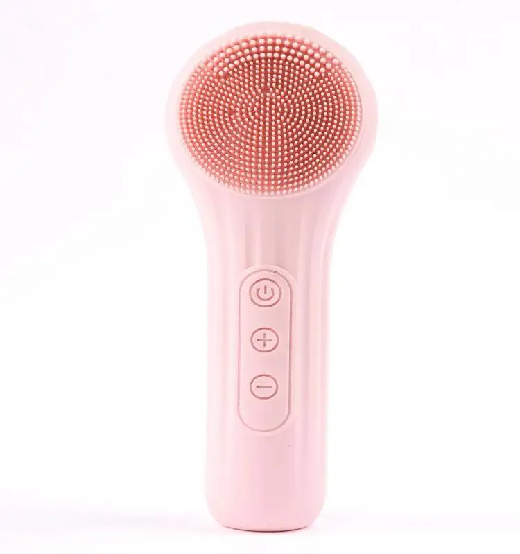 Silicone Electric Facial Cleansing Brush with Heating & Vibration - Image 9