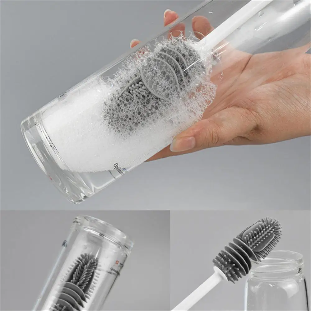 Silicone Long-Handle Bottle and Cup Cleaning Brush - Image 3
