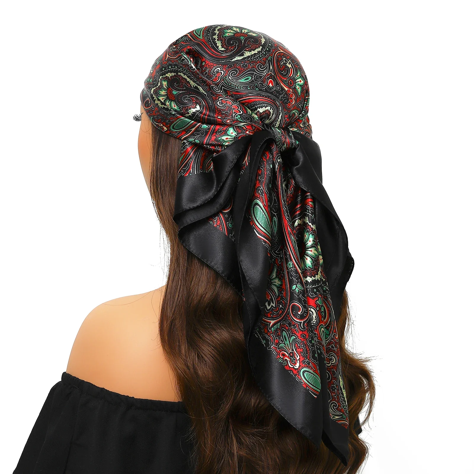 Silk Satin Square Head Scarf - Image 3