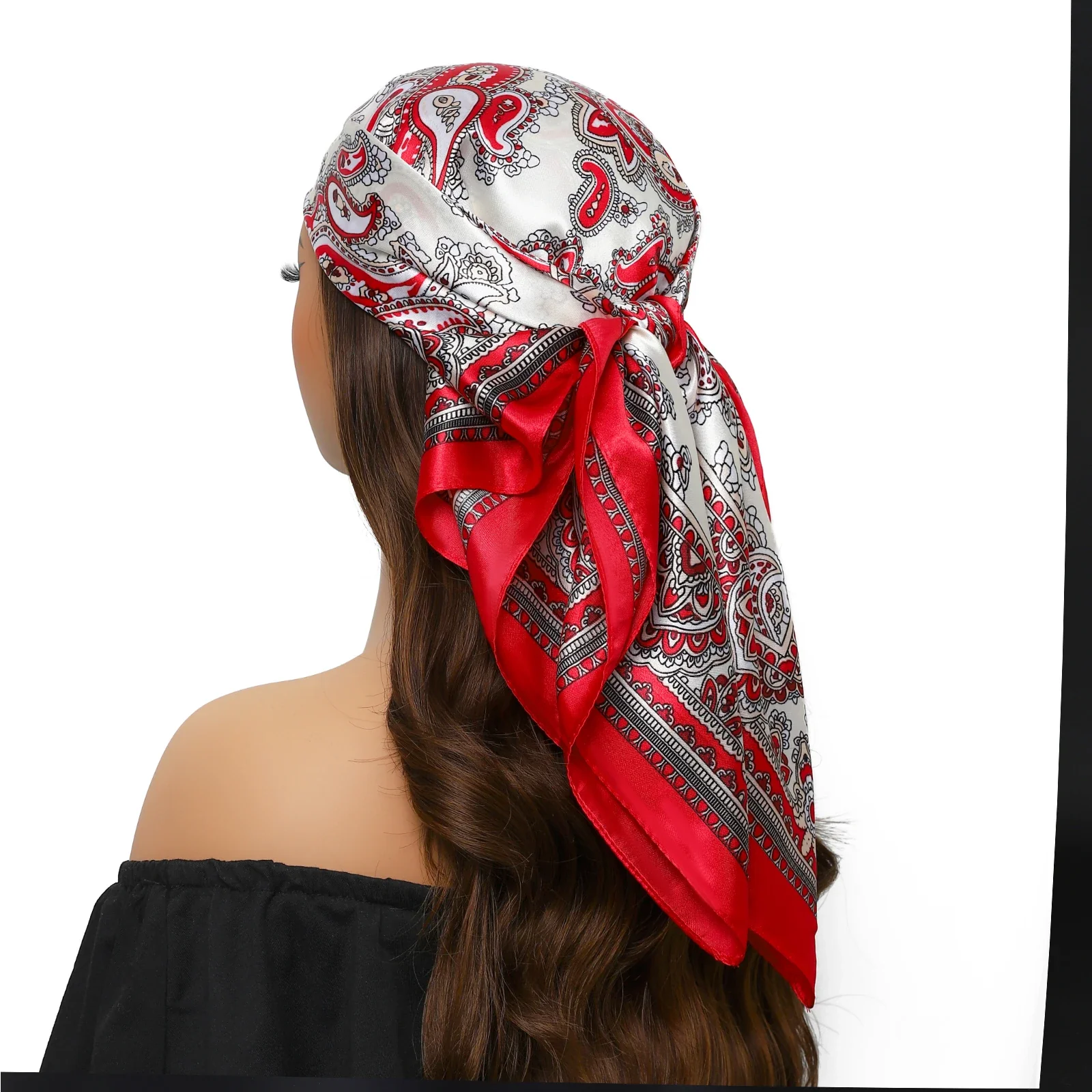 Satin Silk Square Head Scarf (90cm x 90cm) - Image 10