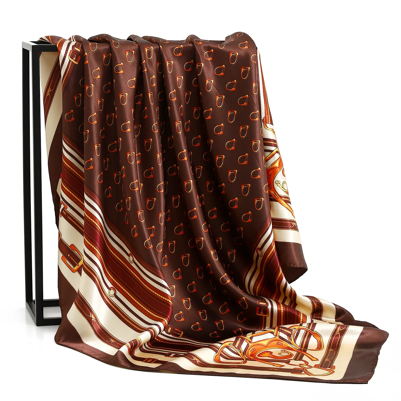Satin Silk Square Head Scarf (90cm x 90cm) - Image 16