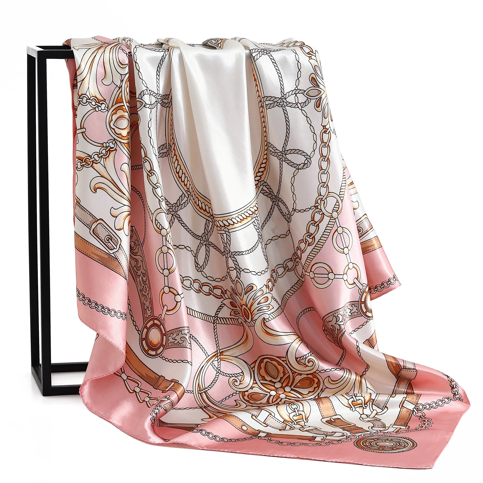 Satin Silk Square Head Scarf (90cm x 90cm) - Image 17