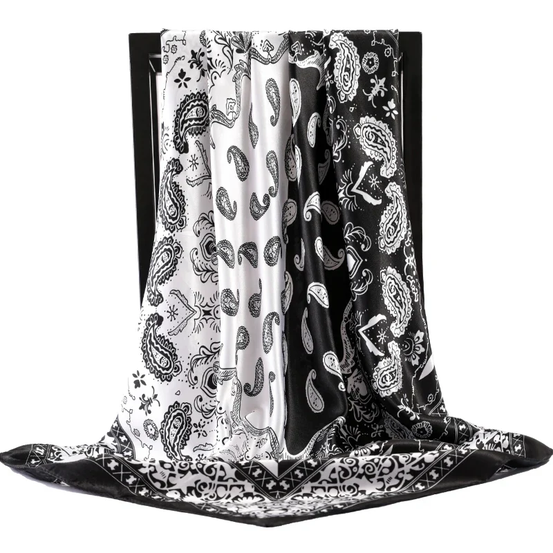 Satin Silk Square Head Scarf (90cm x 90cm) - Image 23