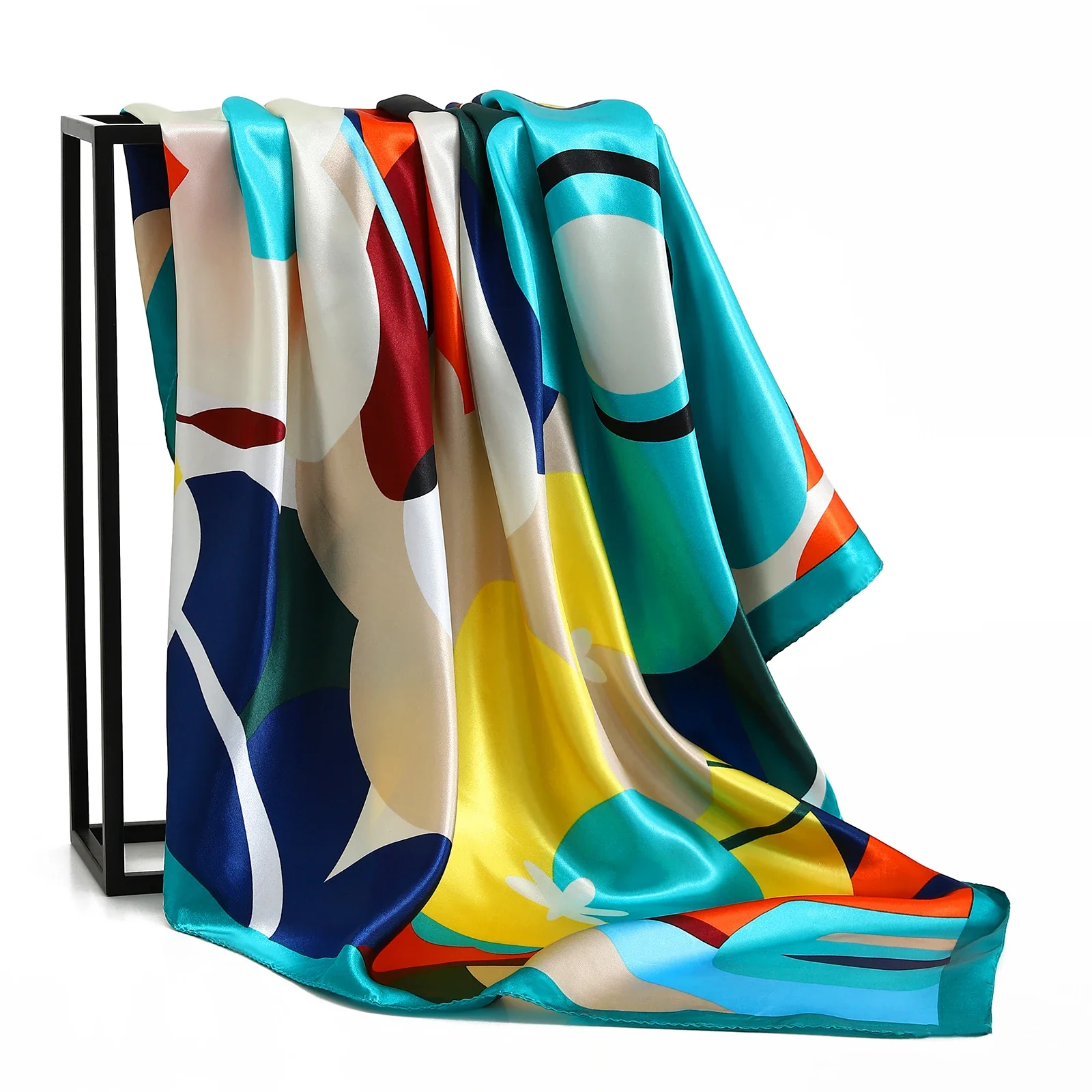 Satin Silk Square Head Scarf (90cm x 90cm) - Image 30