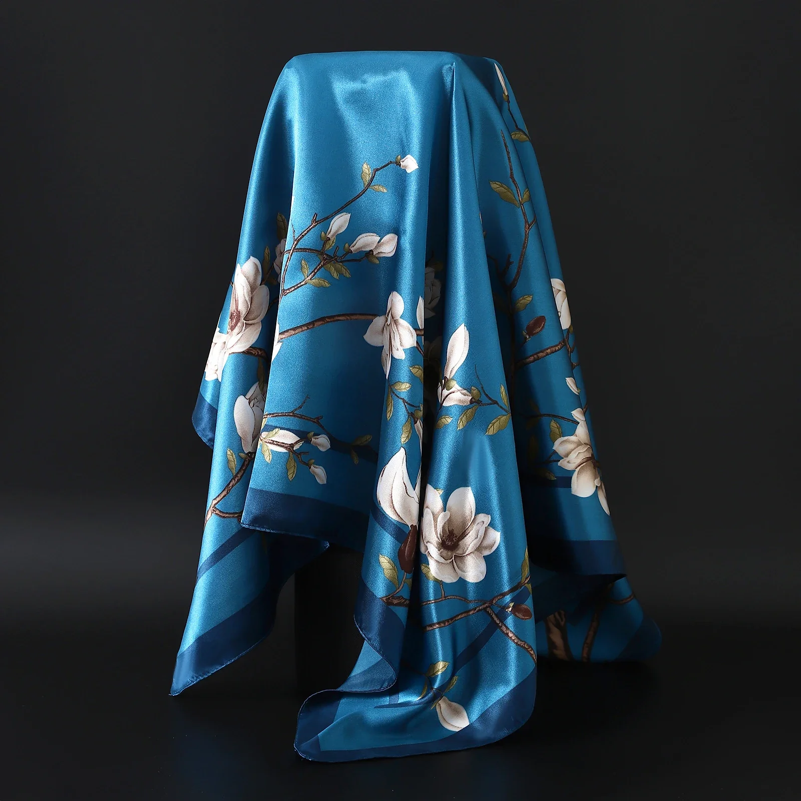 Satin Silk Square Head Scarf (90cm x 90cm) - Image 32