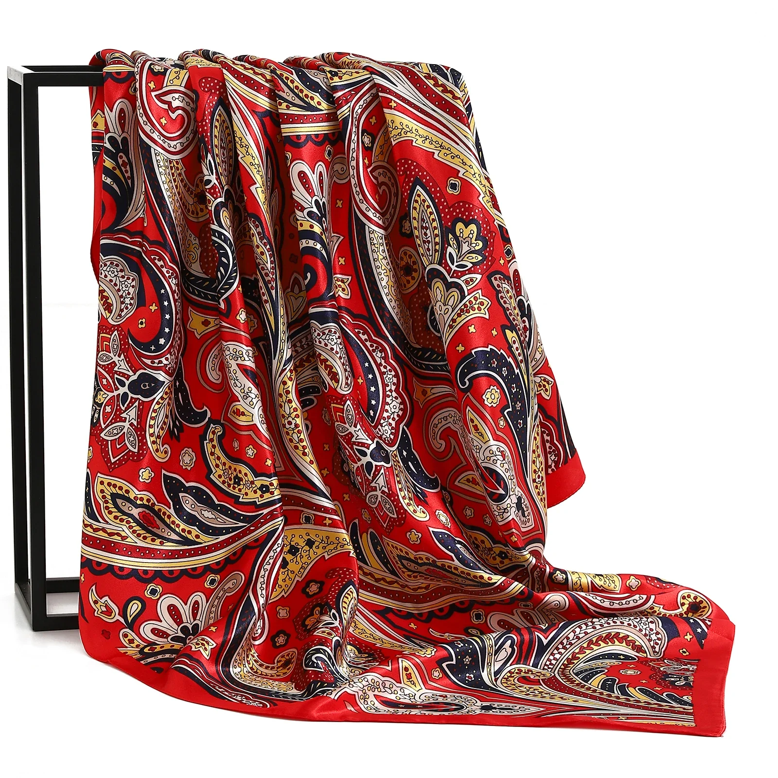 Satin Silk Square Head Scarf (90cm x 90cm) - Image 38