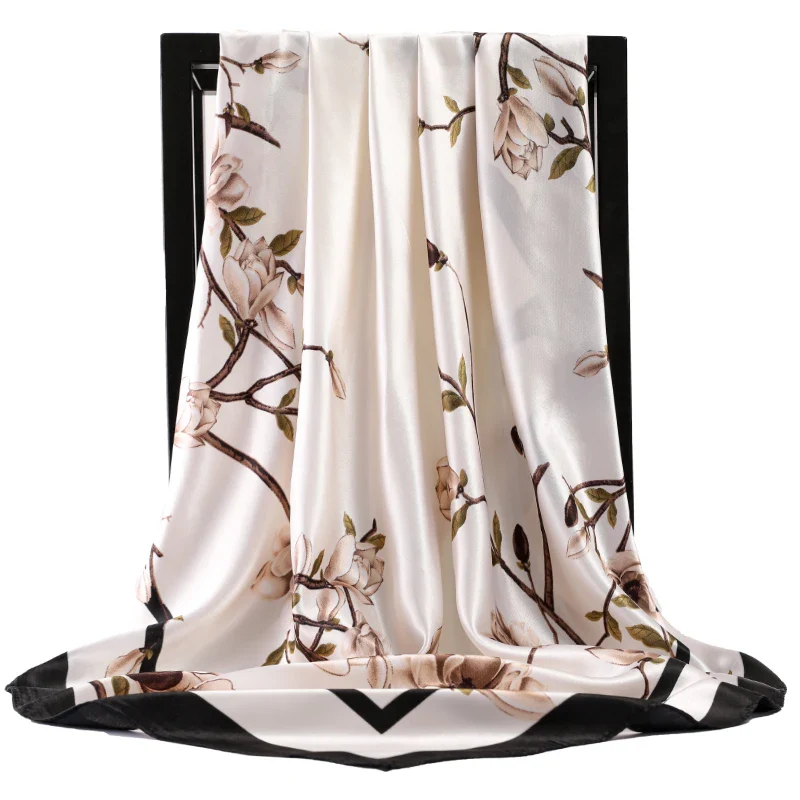 Satin Silk Square Head Scarf (90cm x 90cm) - Image 53