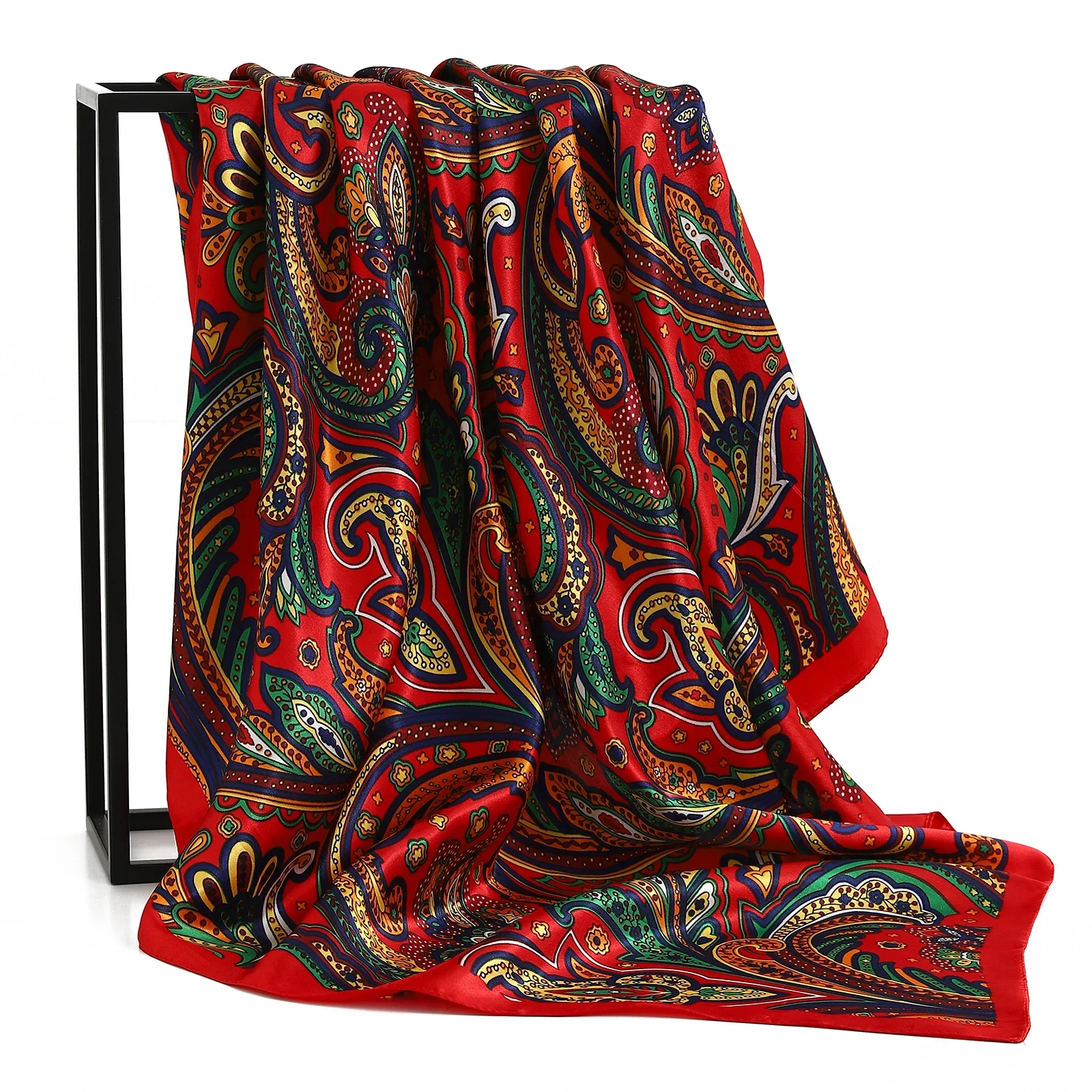 Satin Silk Square Head Scarf (90cm x 90cm) - Image 68