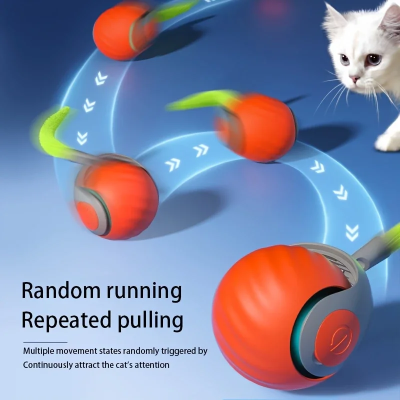 Smart Automatic Cat Toy Ball – USB Rechargeable Interactive - Image 3