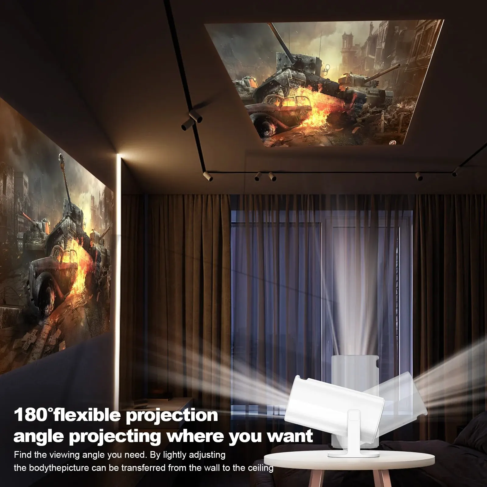 Smart Mini Portable Projector with Android 11, WiFi 6, and Bluetooth 5.0 - Image 5