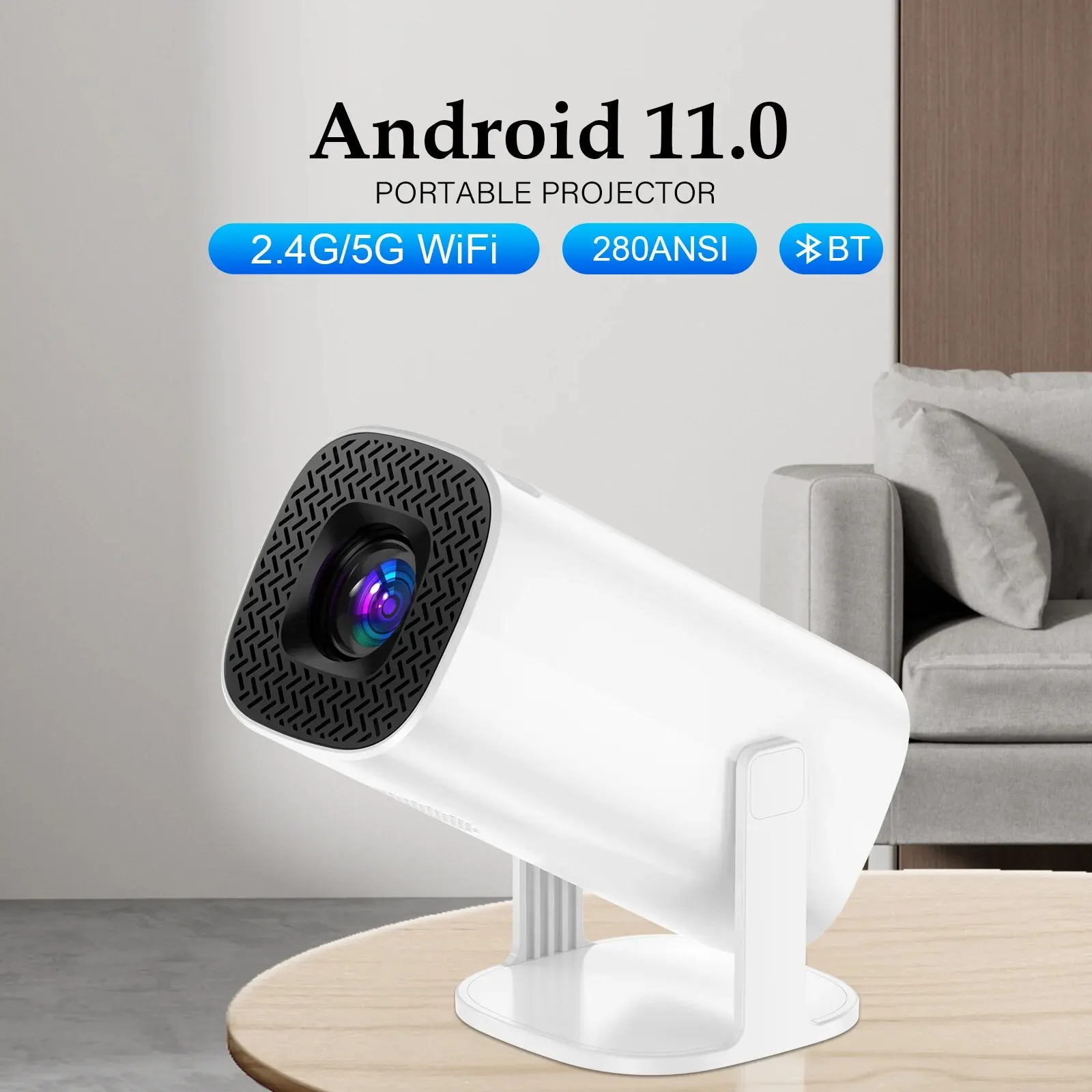 Smart Mini Portable Projector with Android 11, WiFi 6, and Bluetooth 5.0 - Image 7