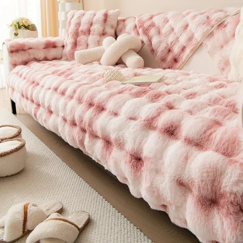 SofaSnug - Cosy Plush Solid Colour Non-Slip Couch Cover - Image 11