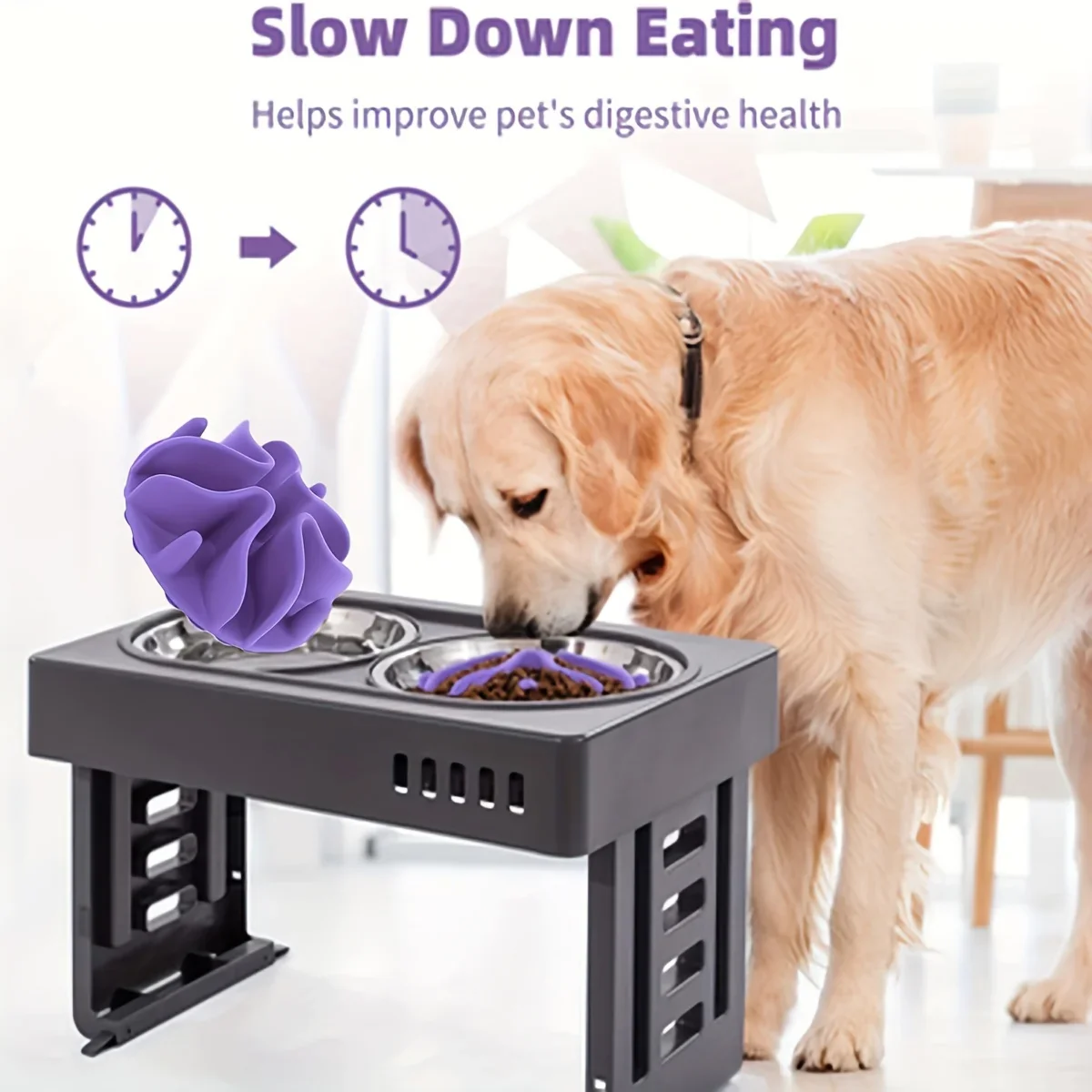 Soft Silicone Slow Feeder Dog Bowl Insert – Puzzle Feeder for Healthy Digestion - Image 3